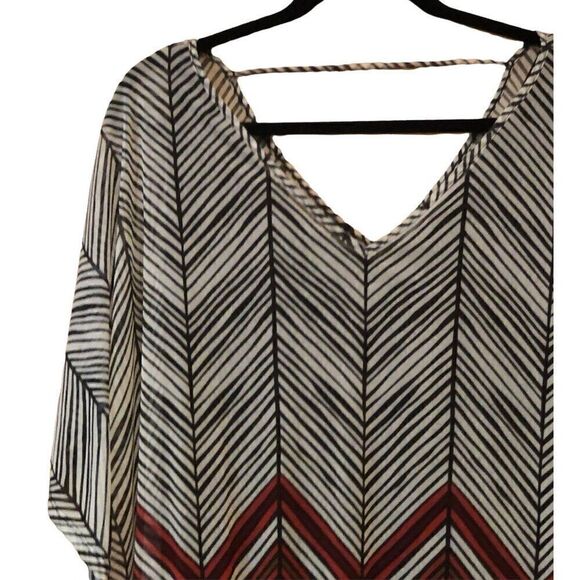 LANE BRYANT GEOMETRIC  TOP SHIRT WOMAN PLUS SIZE 24 - Picture 2 of 3